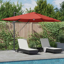 Berkfield Umbrella Terracotta 351 x 250 x 253 cm Polyester and Aluminium