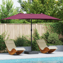 Berkfield Garden Parasol Bordeaux Red 385 x 209 x 244 cm