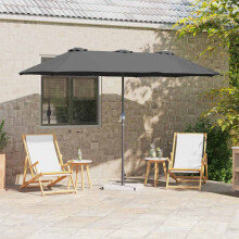 Berkfield Garden Parasol Anthracite 370 x 197 x 239 cm