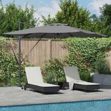 Berkfield Umbrella Antraciet 286 x 284 x 270 cm Aluminium and Polyester