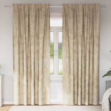 Berkfield Velvet Curtains with Curtains 2 pcs Cream 260 x 140 cm Velvet