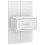 Berkfield Bed Headboard with Cabinets White Engineered Wood 4