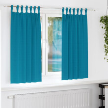 Berkfield Blackout Curtains with Rings 2 pcs Turquoise 175 x 140 cm