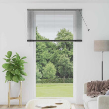 Berkfield Venetian Blinds Manual Dark Grey 220 x 130 cm Aluminium