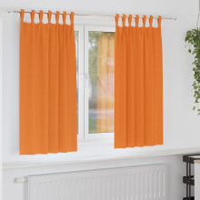 Berkfield Blackout Curtains with Rings 2 pcs Bright Orange 175 x 140 cm