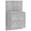Berkfield Bed Headboard with Cabinets Concrete Grey Engineered Wood 4