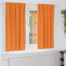 Berkfield Blackout Curtains with Rings 2 pcs Orange 175 x 140 cm