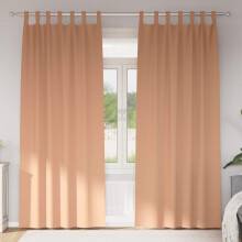 Berkfield Blackout Curtains with Rings 2 pcs Light Brown 245 x 140 cm