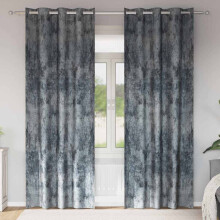 Berkfield Velvet Curtains 2 pcs Silver Grey 245 x 140 cm Velvet