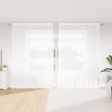Berkfield Lace Curtain with Curtains Floral White 260 x 300 cm Polyester