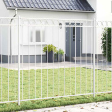 Berkfield Fence Element ASSEN White 170 x 200 cm Steel
