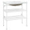 Berkfield Bathroom Washbasin Frame with Built-in Basin White Iron 2
