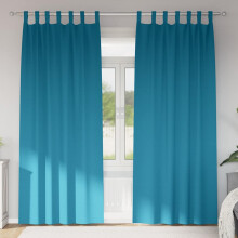 Berkfield Blackout Curtains with Rings 2 pcs Turquoise 245 x 140 cm