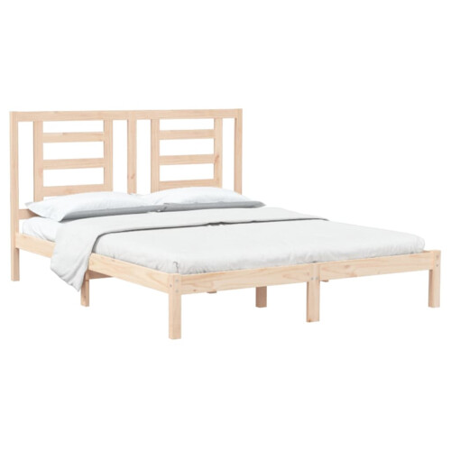Berkfield Bed Frame without Mattress 150x200 cm King Size Solid Wood Pine 2