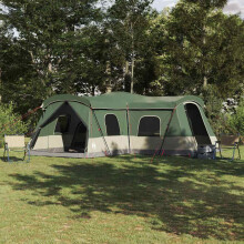 Berkfield Tent 16-Person with Roof with Storage Green 680 x 510 x 210 cm