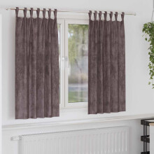 Berkfield Velvet Curtains with Curtains 2 pcs Brown 175 x 140 cm Velvet