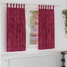 Berkfield Velvet Curtains 2 pcs Wine red 175 x 140 cm Velvet