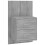 Berkfield Bed Headboard with Cabinets Grey Sonoma Engineered Wood 4