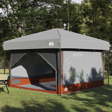 Berkfield Inner Tent 7-Person with Roof Grey and Orange 300 x 300x 250 cm