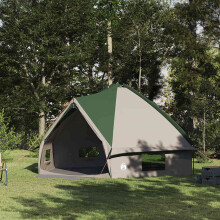 Berkfield Teepee Tent 10-Person Green and White 567 x 470 x 242 cm