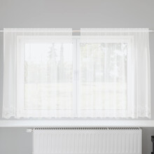 Berkfield Lace Curtain with Curtains Floral White 140 x 200 cm Polyester
