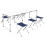 Foldable Camping Table Set with 6 Stools Height Adjustable 180x60cm 1