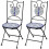 Berkfield Folding Bistro Chairs 2 pcs Ceramic Blue and White 1
