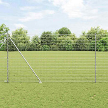 Berkfield Fence Post 13 pcs Silver Steel