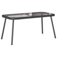Berkfield Coffee Table Black 90 x 45 x 43 cm Poly Rattan