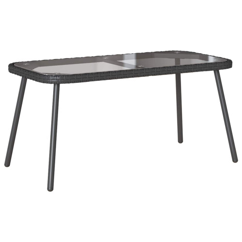 Berkfield Coffee Table Black 90 x 45 x 43 cm Poly Rattan