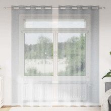 Berkfield Voile Curtain 2 pcs Dark Grey 245 x 140 cm Polyester