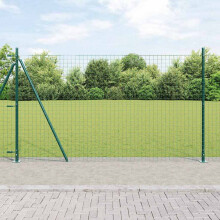 Berkfield Fence Post 13 pcs Green Steel