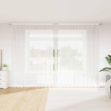 Berkfield Lace Curtain with Curtains Floral White 300 x 300 cm Polyester