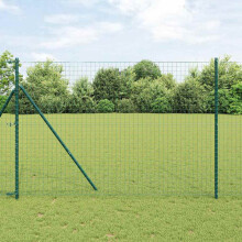 Berkfield Euro Fence Green 1.6 x 10 m PVC-coated iron