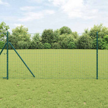 Berkfield Euro Fence Green 1.2 x 25 m PVC-coated iron