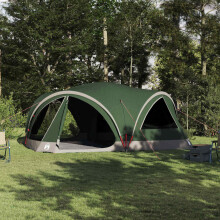 Berkfield Family Tent 10-Person Green and Grey 460 x 430 x 214 cm