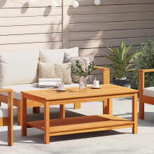 Berkfield Side Table Oil Natural 110 x 55 x 45 cm Solid Acacia Wood
