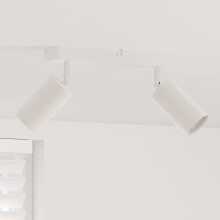Berkfield Ceiling Spotlight with Spotlights White 26 x 6 x 16 cm Metal