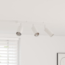 Berkfield Ceiling Spotlight with Spotlights White 38 x 6 x 16 cm Metal