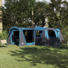 Berkfield Family Tent 20-Person Blue and Grey 745 x 700 x 217 cm