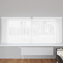 Berkfield Lace Curtain with Curtains Floral White 160 x 300 cm Polyester