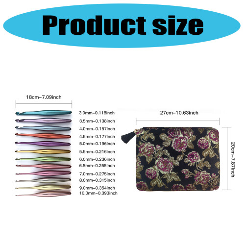 Aluminum Crochet Hook Knitting Crochet Needle Ergonomic Handle 2