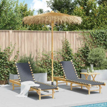 Berkfield Tiki Umbrella with Banana Leaf Canopy 180 cm Bamboo