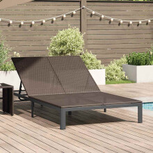 Berkfield Sunbed Brown 206 x 115 x 75 cm Poly Rattan