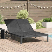 Berkfield Sunbed Black 206 x 115 x 75 cm Poly Rattan