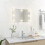 Berkfield Wall Mirror with LED Lights Rectangular Glass 3