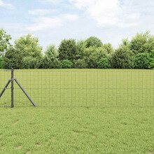 Berkfield Euro Fence Grey 0.4 x 50 m PVC-coated iron