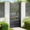 Berkfield Garden Gate Lockable Black 100x200 cm Aluminium 1