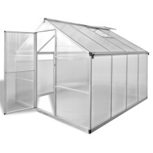 Berkfield Reinforced Aluminium Greenhouse with Base Frame 6.05 m