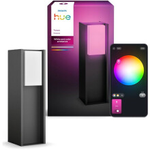 Bodenleuchte niedrig - PHILIPS HUE - Turaco - Anthrazitgrau - IP44 - Weißes und farbiges Licht - 1100 Lumen